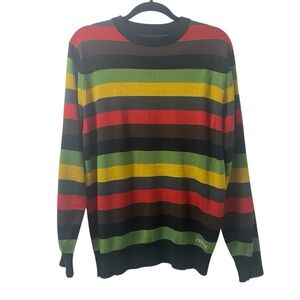 Matix Marc Johnson Striped Multicolor Crewneck Skater Sweater - Size Medium